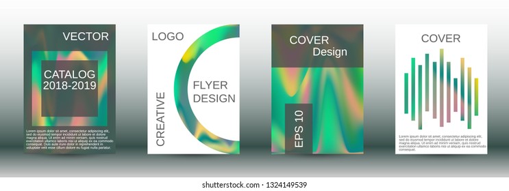 Flowing backgrounds as a modern template for design. Creative fluid backgrounds from current forms for the design of fashionable abstract covers, banners, posters, booklets. Vector illustration EPS 10
