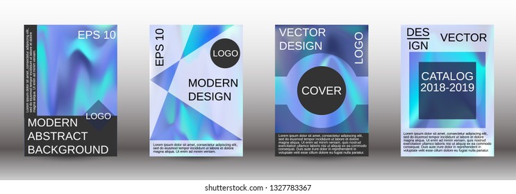 Flowing backgrounds as a modern template for design. Creative fluid backgrounds from current forms for the design of fashionable abstract covers, banners, posters, booklets. Vector illustration EPS 10