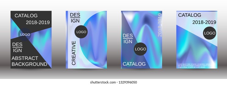 Flowing backgrounds as a modern template for design. Creative fluid backgrounds from current forms for the design of fashionable abstract covers, banners, posters, booklets. Vector illustration EPS 10
