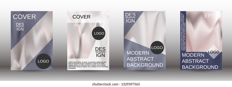 Flowing backgrounds as a modern template for design. Creative fluid backgrounds from current forms for the design of fashionable abstract covers, banners, posters, booklets. Vector illustration EPS 10