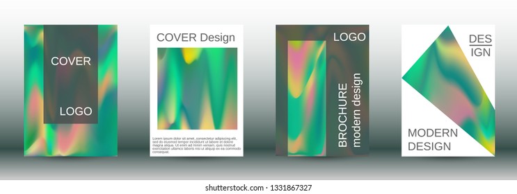 Flowing backgrounds as a modern template for design. Creative fluid backgrounds from current forms for the design of fashionable abstract covers, banners, posters, booklets. Vector illustration EPS 10