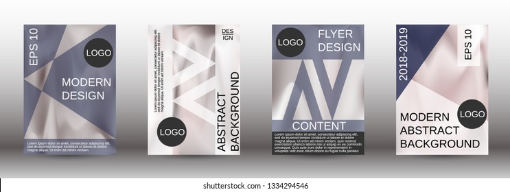 Flowing backgrounds as a modern template for design. Creative fluid backgrounds from current forms for the design of fashionable abstract covers, banners, posters, booklets. Vector illustration EPS 10