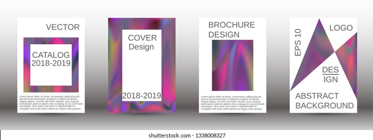 Flowing backgrounds as a modern template for design. Creative fluid backgrounds from current forms for the design of fashionable abstract covers, banners, posters, booklets. Vector illustration EPS 10