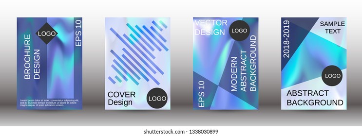 Flowing backgrounds as a modern template for design. Creative fluid backgrounds from current forms for the design of fashionable abstract covers, banners, posters, booklets. Vector illustration EPS 10