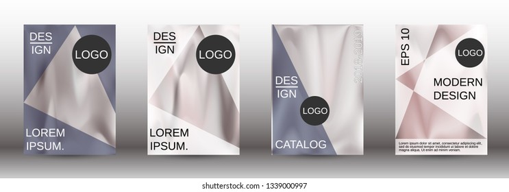 Flowing backgrounds as a modern template for design. Creative fluid backgrounds from current forms for the design of fashionable abstract covers, banners, posters, booklets. Vector illustration EPS 10