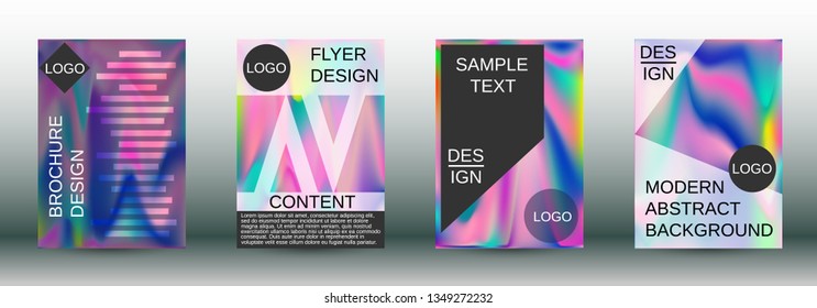 Flowing backgrounds as a modern template for design. Creative fluid backgrounds from current forms for the design of fashionable abstract covers, banners, posters, booklets. Vector illustration EPS 10