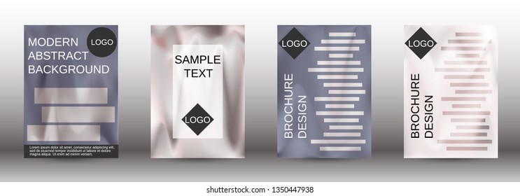 Flowing backgrounds as a modern template for design. Creative fluid backgrounds from current forms for the design of fashionable abstract covers, banners, posters, booklets. Vector illustration EPS 10