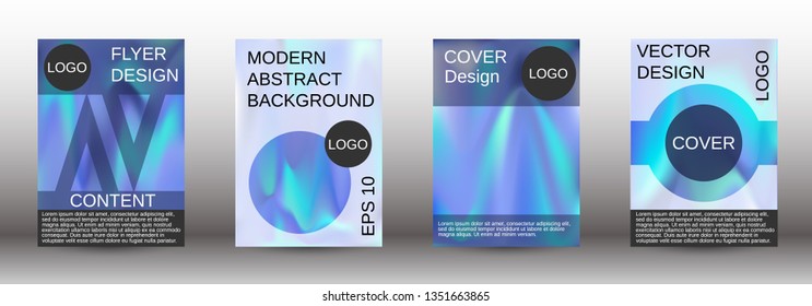 Flowing backgrounds as a modern template for design. Creative fluid backgrounds from current forms for the design of fashionable abstract covers, banners, posters, booklets. Vector illustration EPS 10