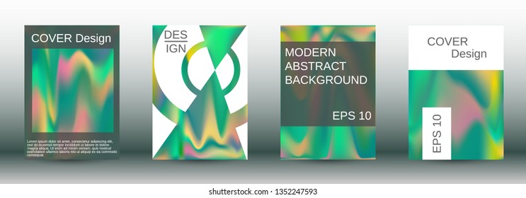 Flowing backgrounds as a modern template for design. Creative fluid backgrounds from current forms for the design of fashionable abstract covers, banners, posters, booklets. Vector illustration EPS 10
