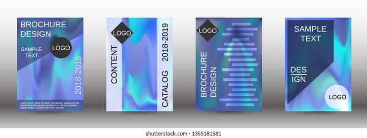 Flowing backgrounds as a modern template for design. Creative fluid backgrounds from current forms for the design of fashionable abstract covers, banners, posters, booklets. Vector illustration EPS 10
