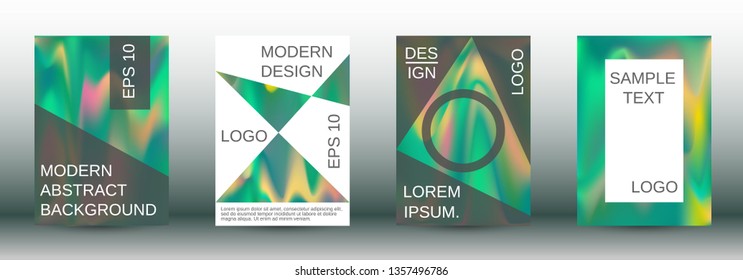 Flowing backgrounds as a modern template for design. Creative fluid backgrounds from current forms for the design of fashionable abstract covers, banners, posters, booklets. Vector illustration EPS 10