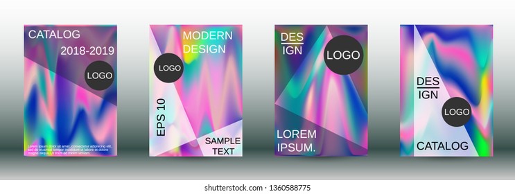 Flowing backgrounds as a modern template for design. Creative fluid backgrounds from current forms for the design of fashionable abstract covers, banners, posters, booklets. Vector illustration EPS 10