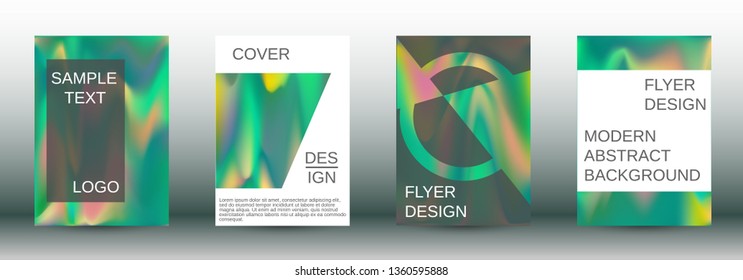 Flowing backgrounds as a modern template for design. Creative fluid backgrounds from current forms for the design of fashionable abstract covers, banners, posters, booklets. Vector illustration EPS 10
