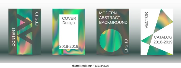 Flowing backgrounds as a modern template for design. Creative fluid backgrounds from current forms for the design of fashionable abstract covers, banners, posters, booklets. Vector illustration EPS 10