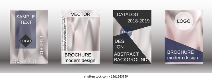 Flowing backgrounds as a modern template for design. Creative fluid backgrounds from current forms for the design of fashionable abstract covers, banners, posters, booklets. Vector illustration EPS 10