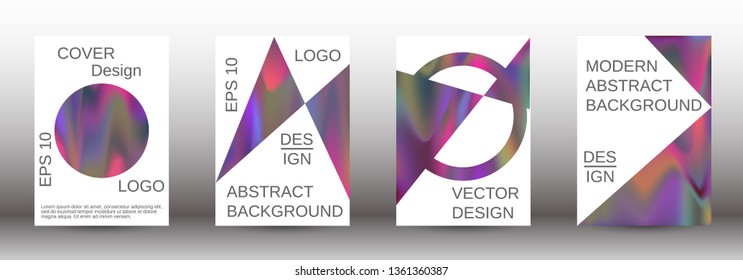 Flowing backgrounds as a modern template for design. Creative fluid backgrounds from current forms for the design of fashionable abstract covers, banners, posters, booklets. Vector illustration EPS 10