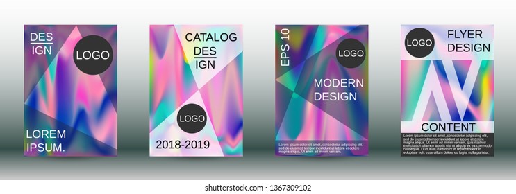 Flowing backgrounds as a modern template for design. Creative fluid backgrounds from current forms for the design of fashionable abstract covers, banners, posters, booklets. Vector illustration EPS 10