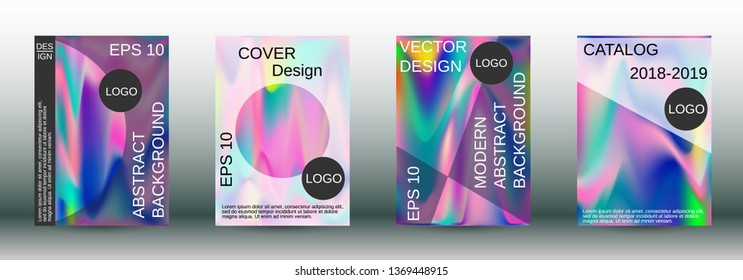 Flowing backgrounds as a modern template for design. Creative fluid backgrounds from current forms for the design of fashionable abstract covers, banners, posters, booklets. Vector illustration EPS 10