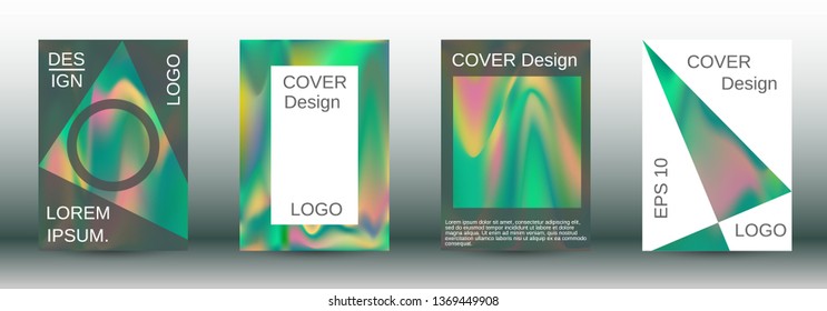 Flowing backgrounds as a modern template for design. Creative fluid backgrounds from current forms for the design of fashionable abstract covers, banners, posters, booklets. Vector illustration EPS 10