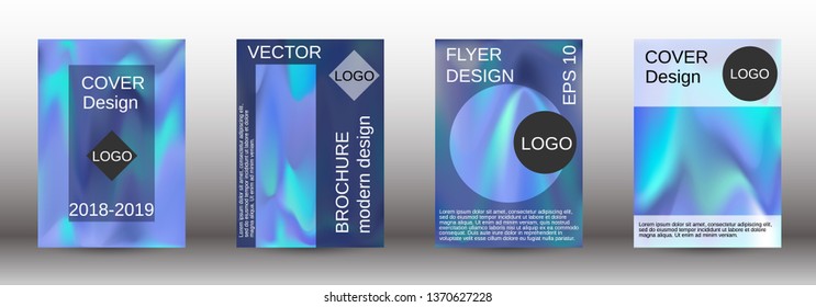 Flowing backgrounds as a modern template for design. Creative fluid backgrounds from current forms for the design of fashionable abstract covers, banners, posters, booklets. Vector illustration EPS 10