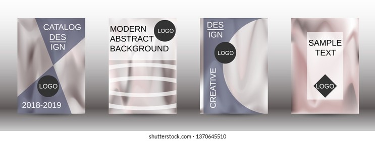Flowing backgrounds as a modern template for design. Creative fluid backgrounds from current forms for the design of fashionable abstract covers, banners, posters, booklets. Vector illustration EPS 10
