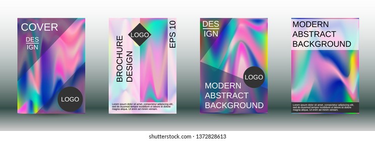 Flowing backgrounds as a modern template for design. Creative fluid backgrounds from current forms for the design of fashionable abstract covers, banners, posters, booklets. Vector illustration EPS 10