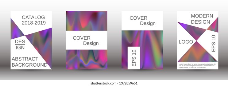 Flowing backgrounds as a modern template for design. Creative fluid backgrounds from current forms for the design of fashionable abstract covers, banners, posters, booklets. Vector illustration EPS 10