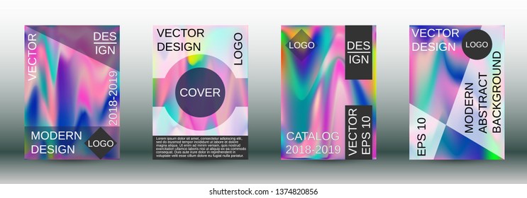 Flowing backgrounds as a modern template for design. Creative fluid backgrounds from current forms for the design of fashionable abstract covers, banners, posters, booklets. Vector illustration EPS 10