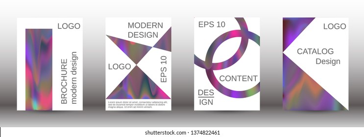 Flowing backgrounds as a modern template for design. Creative fluid backgrounds from current forms for the design of fashionable abstract covers, banners, posters, booklets. Vector illustration EPS 10
