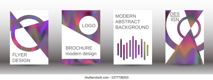 Flowing backgrounds as a modern template for design. Creative fluid backgrounds from current forms for the design of fashionable abstract covers, banners, posters, booklets. Vector illustration EPS 10