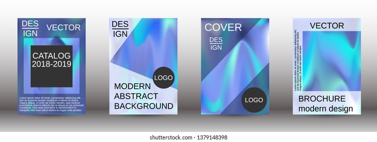 Flowing backgrounds as a modern template for design. Creative fluid backgrounds from current forms for the design of fashionable abstract covers, banners, posters, booklets. Vector illustration EPS 10