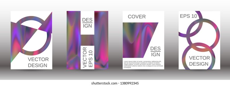 Flowing backgrounds as a modern template for design. Creative fluid backgrounds from current forms for the design of fashionable abstract covers, banners, posters, booklets. Vector illustration EPS 10