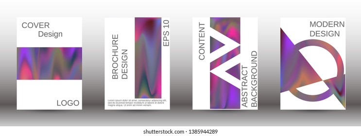 Flowing backgrounds as a modern template for design. Creative fluid backgrounds from current forms for the design of fashionable abstract covers, banners, posters, booklets. Vector illustration EPS 10