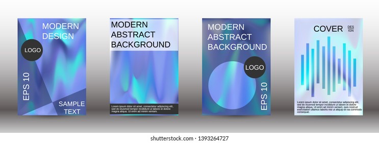 Flowing backgrounds as a modern template for design. Creative fluid backgrounds from current forms for the design of fashionable abstract covers, banners, posters, booklets. Vector illustration EPS 10