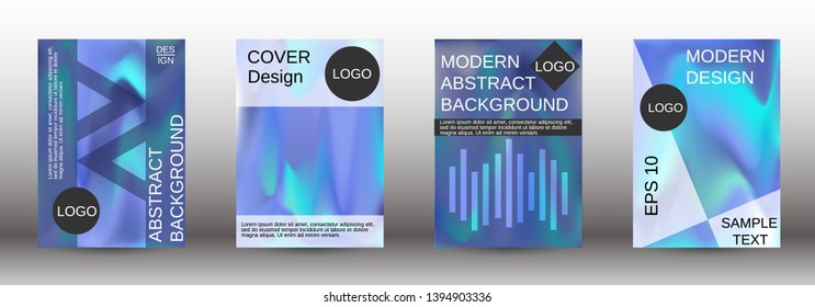 Flowing backgrounds as a modern template for design. Creative fluid backgrounds from current forms for the design of fashionable abstract covers, banners, posters, booklets. Vector illustration EPS 10