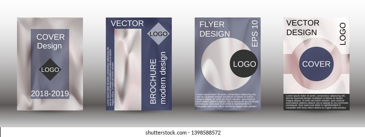Flowing backgrounds as a modern template for design. Creative fluid backgrounds from current forms for the design of fashionable abstract covers, banners, posters, booklets. Vector illustration EPS 10