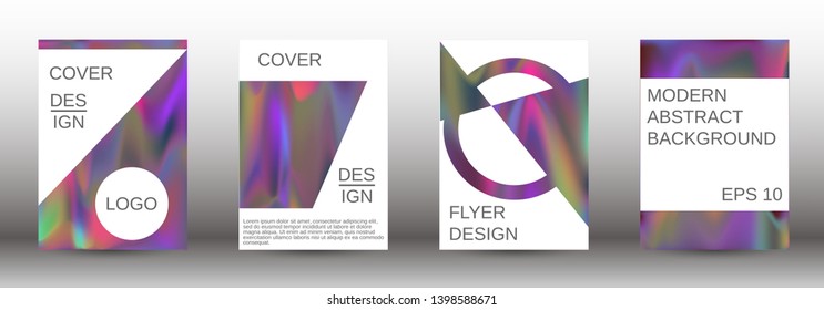 Flowing backgrounds as a modern template for design. Creative fluid backgrounds from current forms for the design of fashionable abstract covers, banners, posters, booklets. Vector illustration EPS 10