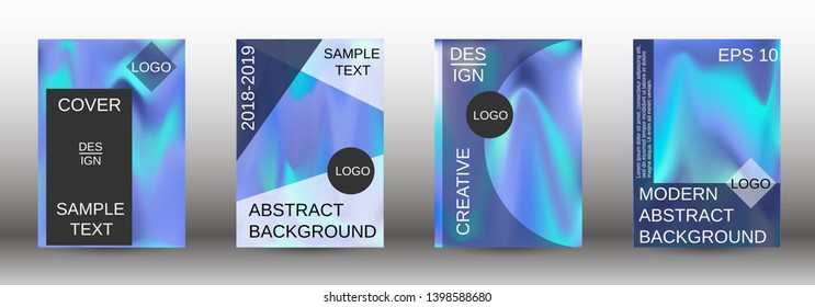 Flowing backgrounds as a modern template for design. Creative fluid backgrounds from current forms for the design of fashionable abstract covers, banners, posters, booklets. Vector illustration EPS 10
