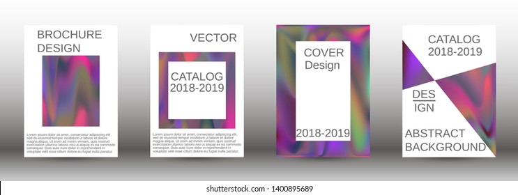 Flowing backgrounds as a modern template for design. Creative fluid backgrounds from current forms for the design of fashionable abstract covers, banners, posters, booklets. Vector illustration EPS 10