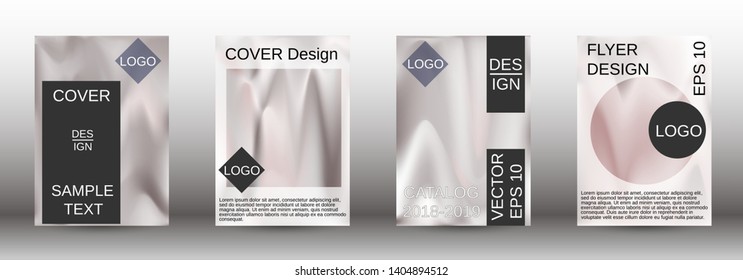 Flowing backgrounds as a modern template for design. Creative fluid backgrounds from current forms for the design of fashionable abstract covers, banners, posters, booklets. Vector illustration EPS 10