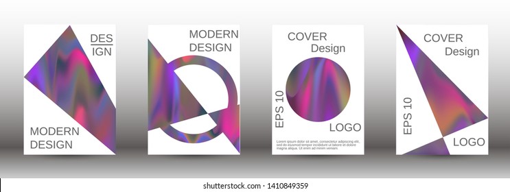 Flowing backgrounds as a modern template for design. Creative fluid backgrounds from current forms for the design of fashionable abstract covers, banners, posters, booklets. Vector illustration EPS 10