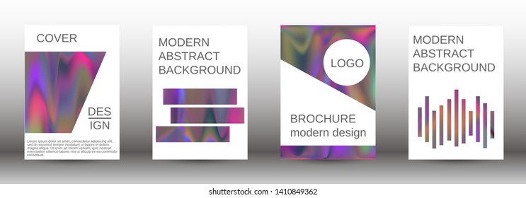 Flowing backgrounds as a modern template for design. Creative fluid backgrounds from current forms for the design of fashionable abstract covers, banners, posters, booklets. Vector illustration EPS 10