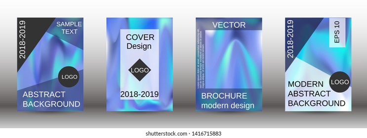 Flowing backgrounds as a modern template for design. Creative fluid backgrounds from current forms for the design of fashionable abstract covers, banners, posters, booklets. Vector illustration EPS 10