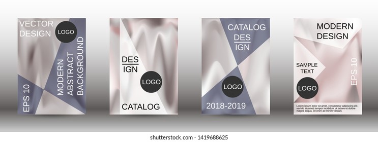 Flowing backgrounds as a modern template for design. Creative fluid backgrounds from current forms for the design of fashionable abstract covers, banners, posters, booklets. Vector illustration EPS 10