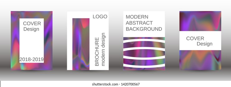 Flowing backgrounds as a modern template for design. Creative fluid backgrounds from current forms for the design of fashionable abstract covers, banners, posters, booklets. Vector illustration EPS 10