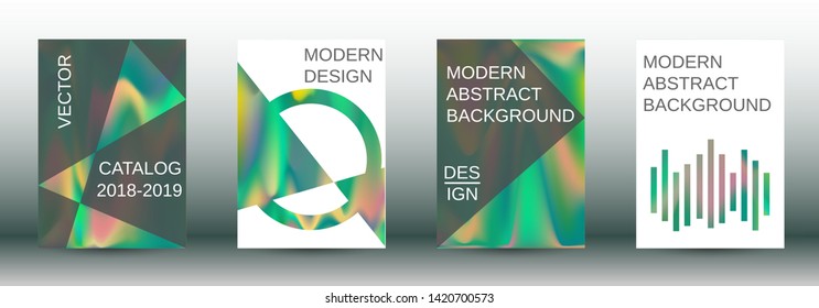 Flowing backgrounds as a modern template for design. Creative fluid backgrounds from current forms for the design of fashionable abstract covers, banners, posters, booklets. Vector illustration EPS 10