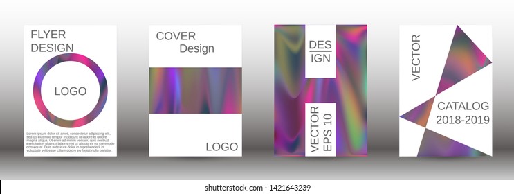 Flowing backgrounds as a modern template for design. Creative fluid backgrounds from current forms for the design of fashionable abstract covers, banners, posters, booklets. Vector illustration EPS 10