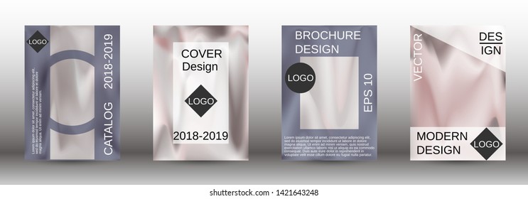 Flowing backgrounds as a modern template for design. Creative fluid backgrounds from current forms for the design of fashionable abstract covers, banners, posters, booklets. Vector illustration EPS 10
