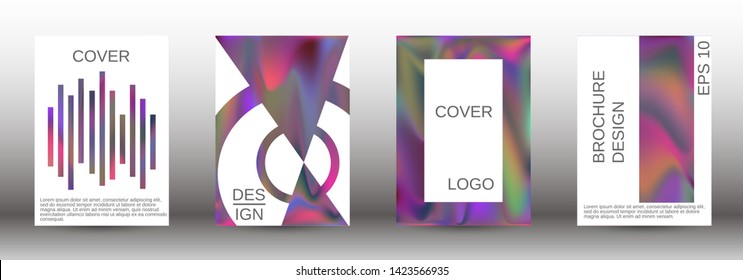 Flowing backgrounds as a modern template for design. Creative fluid backgrounds from current forms for the design of fashionable abstract covers, banners, posters, booklets. Vector illustration EPS 10