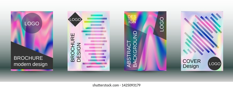 Flowing backgrounds as a modern template for design. Creative fluid backgrounds from current forms for the design of fashionable abstract covers, banners, posters, booklets. Vector illustration EPS 10